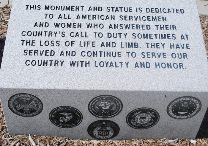 Inscription block to accompany the military statue