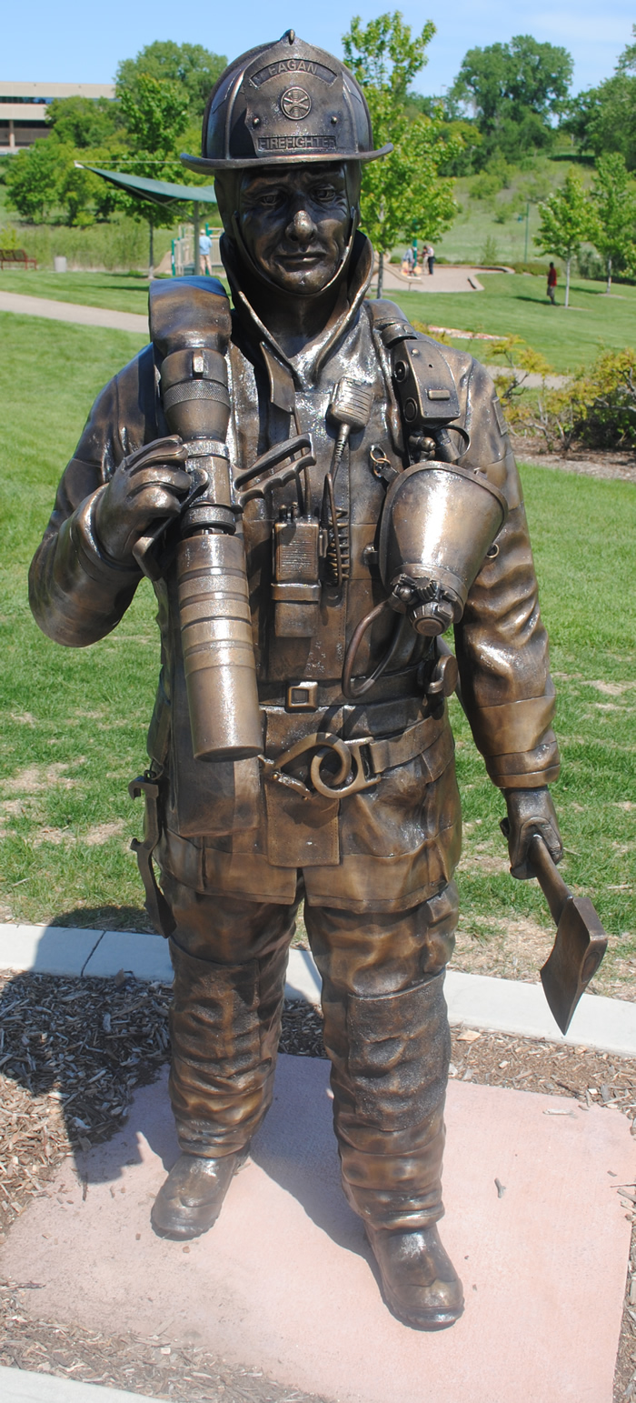 Firefighter statue