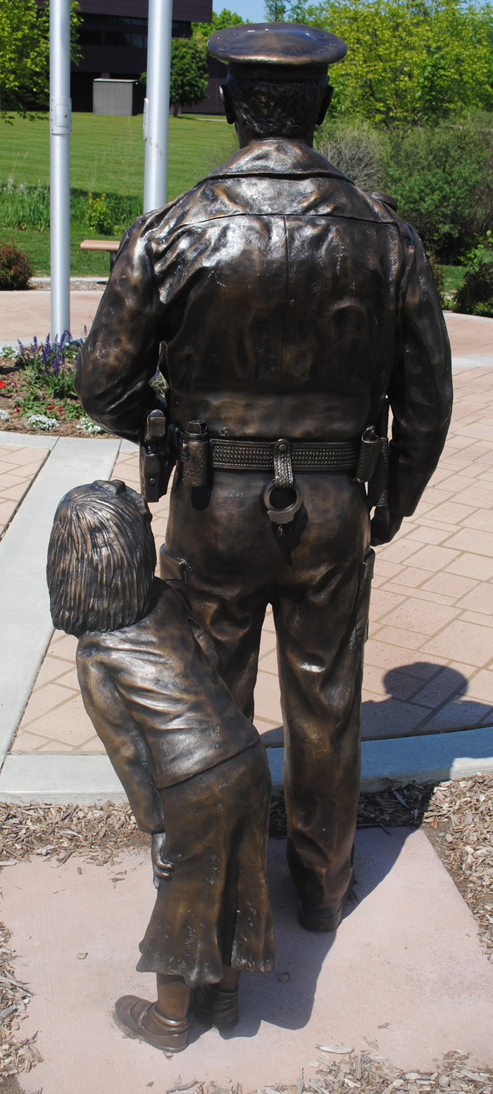 Law Enforcement statue - rear view