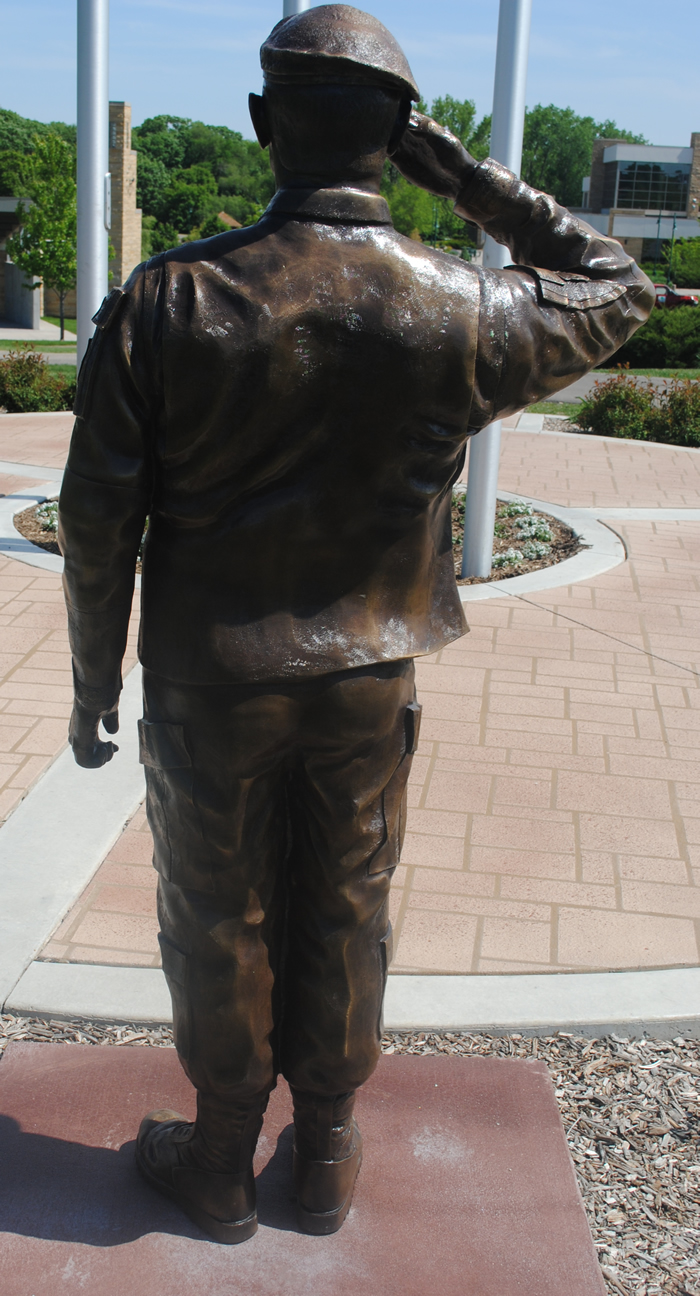 Military statue - rear view